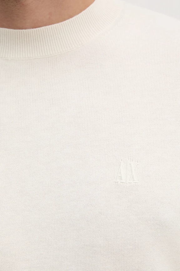 Armani Exchange sweter z domieszką jedwabiu XM000338.AF12291.NOS beżowy