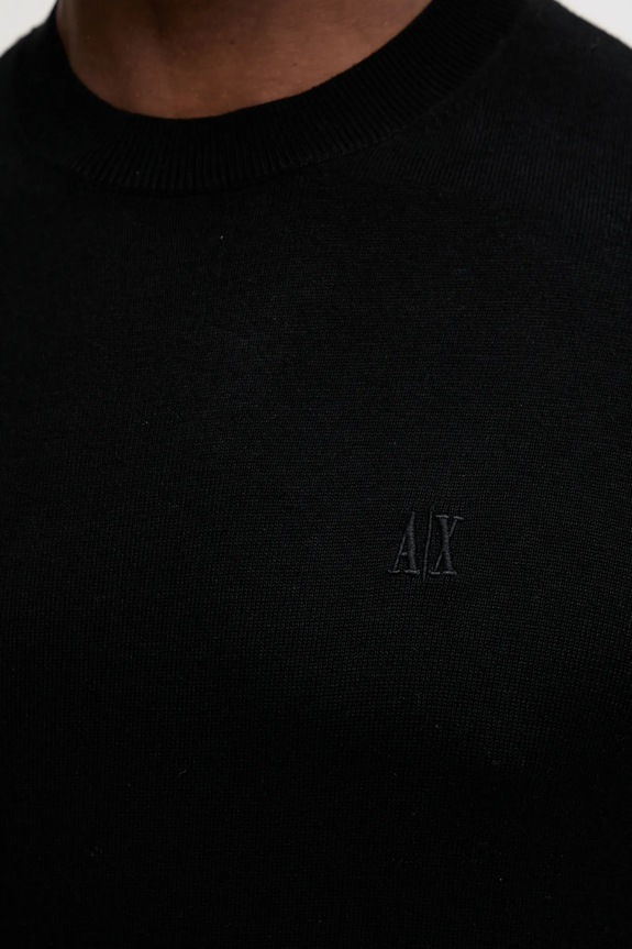 Armani Exchange sweter z domieszką jedwabiu XM000338.AF12291.NOS czarny