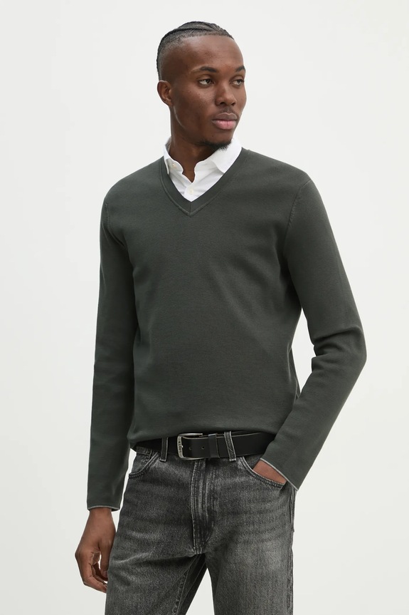 Marc O'Polo sweter bawełniany bawełna zielony 520501660022