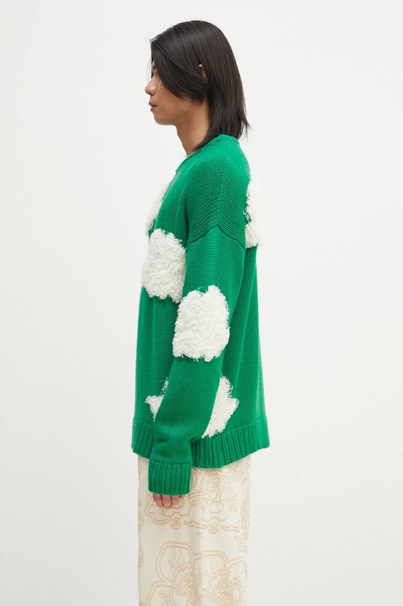 Fiorucci maglione in lana Cloud Sweater U02SPKSW335KN03GN02 verde SS25