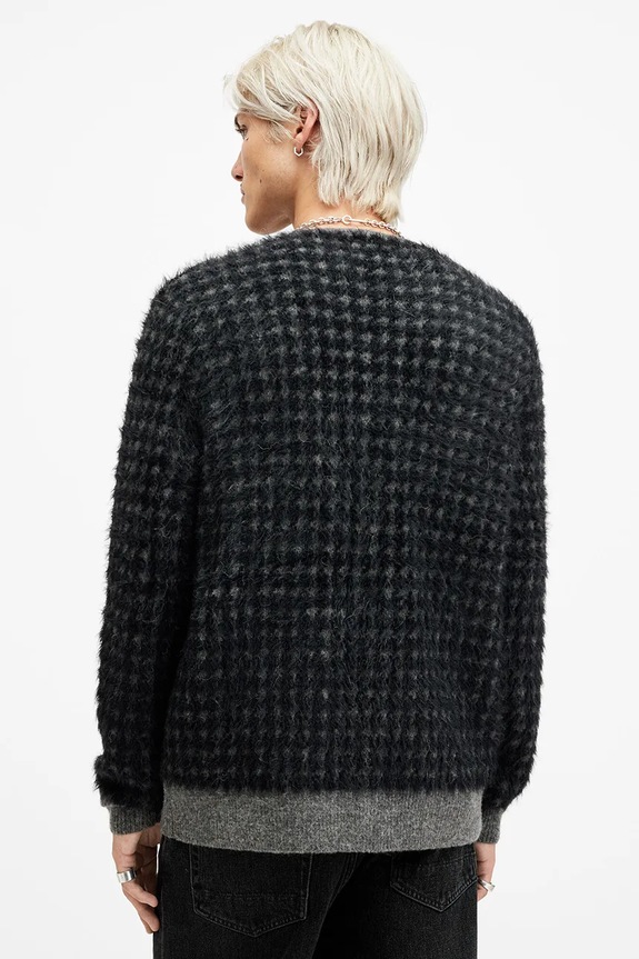 AllSaints kardigan z domieszką wełny EDGAR M041KB czarny
