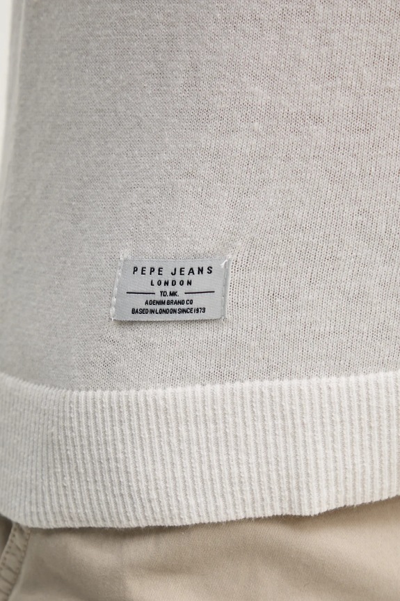 Pepe Jeans sweter z domieszką lnu LAYNE PM702519 beżowy