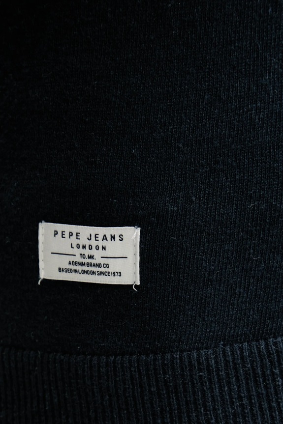 Πουλόβερ από λινό μείγμα Pepe Jeans LAYNE PM702519 σκούρο μπλε