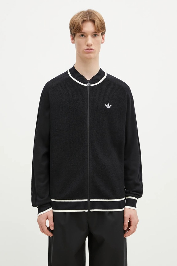 adidas Originals woolen cardigan Premium Cardigan wool black JD3403