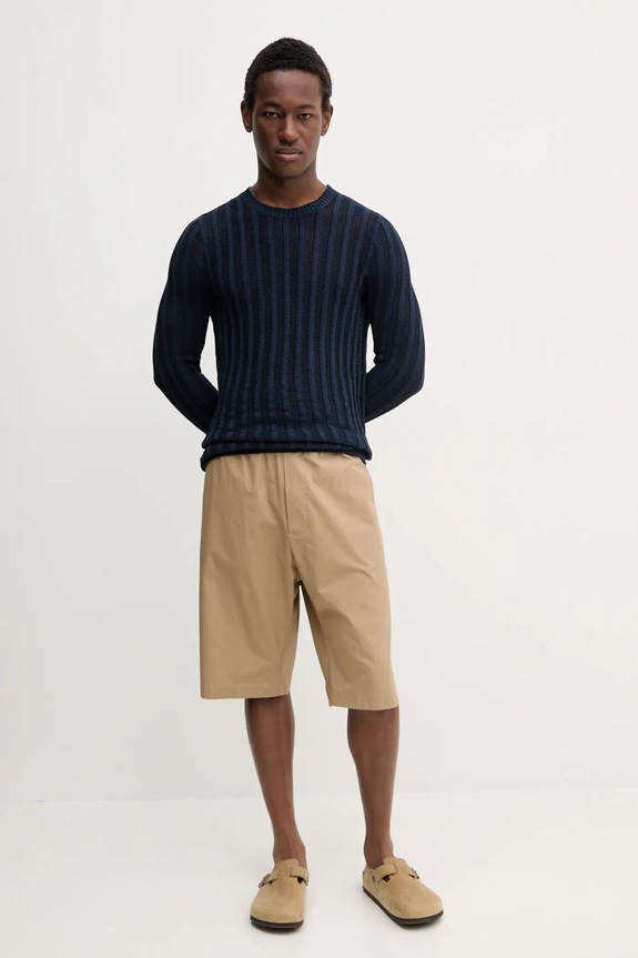 Pamučni pulover BARENA VENEZIA Camicia Mola KNU5111.2741 mornarsko plava SS25