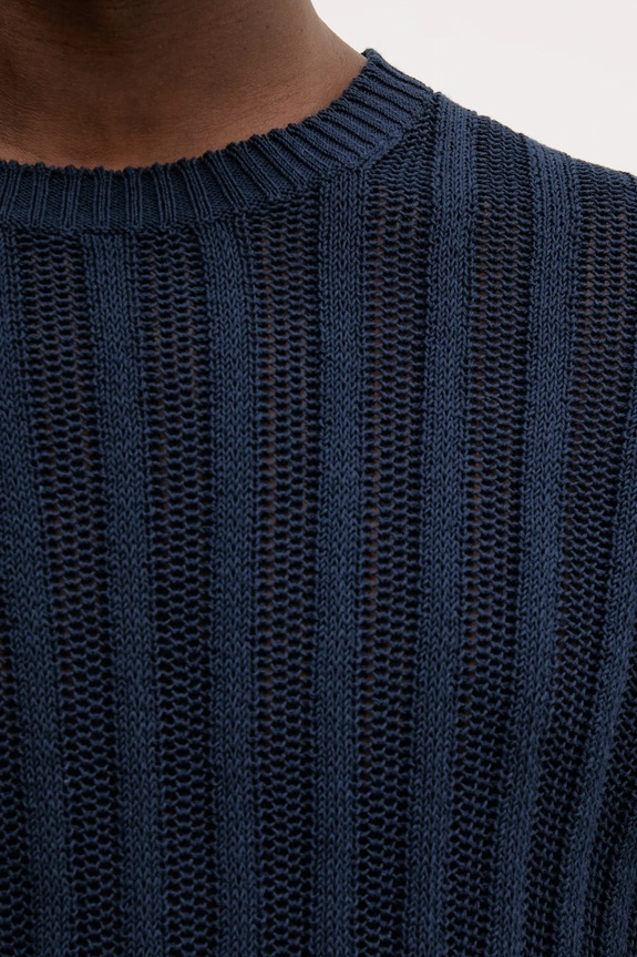 Pamučni pulover BARENA VENEZIA Camicia Mola KNU5111.2741 mornarsko plava