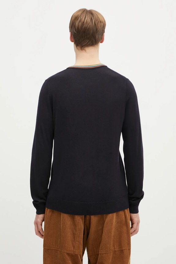 Odzież Paul Smith sweter wełniany M1R.251Z.P02094 granatowy