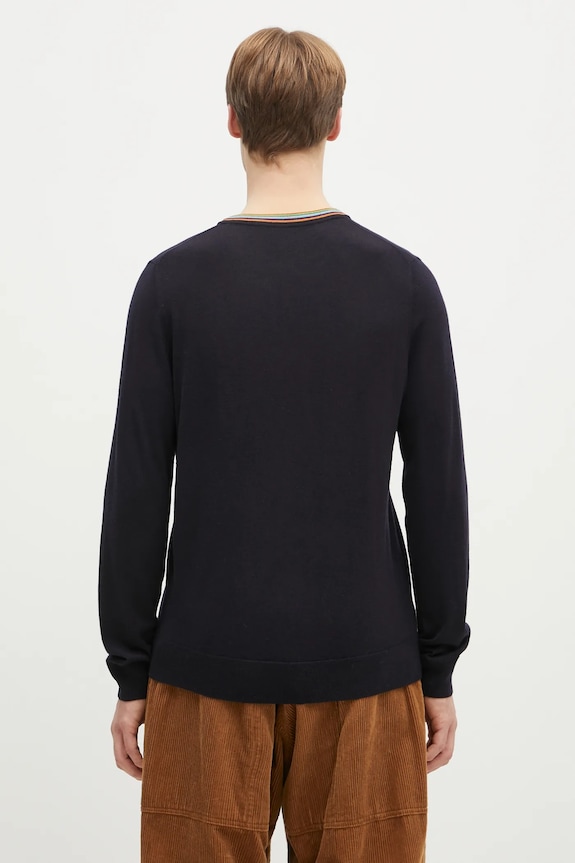 Odzież Paul Smith sweter wełniany M1R.251Z.P02094 granatowy