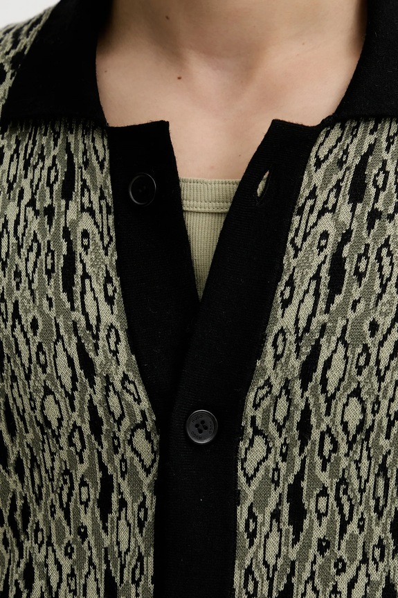 HUGO kardigán 50536665 zöld