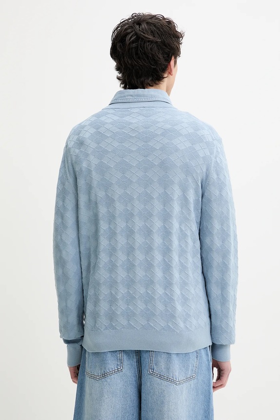 Odzież HUGO sweter bawełniany 50536694 niebieski