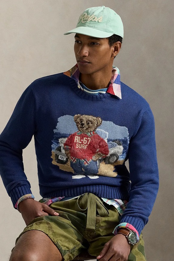 Polo Ralph Lauren sweter bawełniany 710964798 granatowy