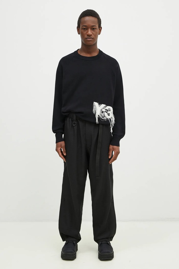 Пуловер Y-3 Logo Knit Crew JL8752 черен