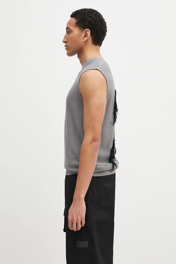 Y-3 gilet Graphic Knit Vest JM3237 grigio SS25