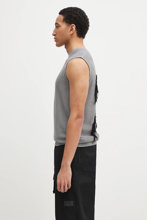 Y-3 gilet Graphic Knit Vest JM3237 grigio SS25