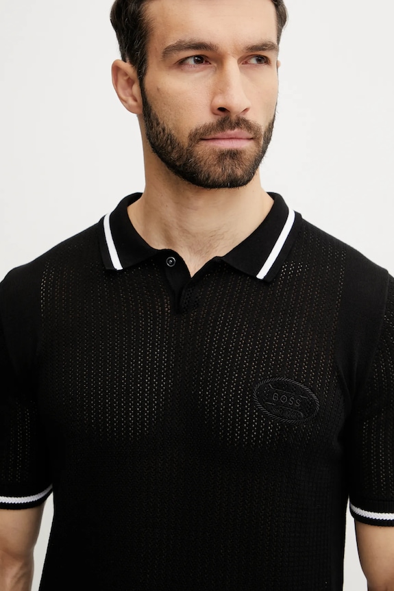 BOSS Green polo czarny 50537263