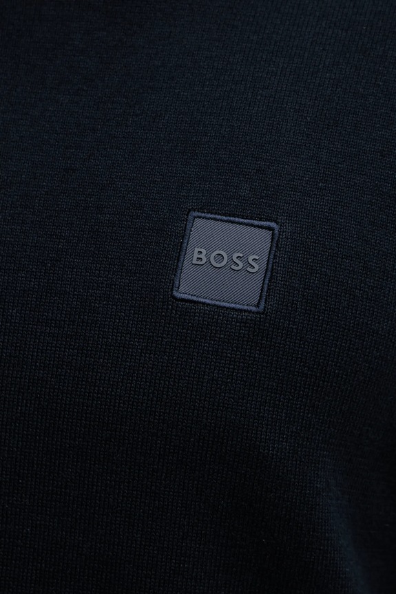 Sveter s prímesou vlny BOSS Orange Kanovano_S 50527583 tmavomodrá