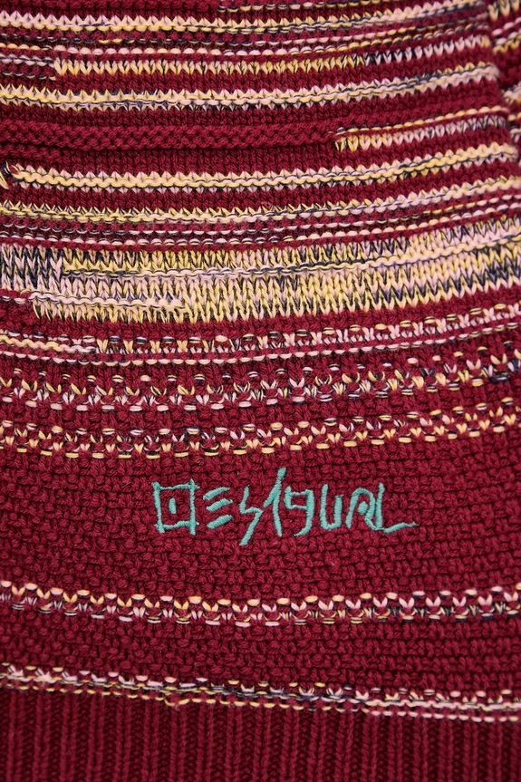 Desigual sweter LAVA 25SMJF02 bordowy
