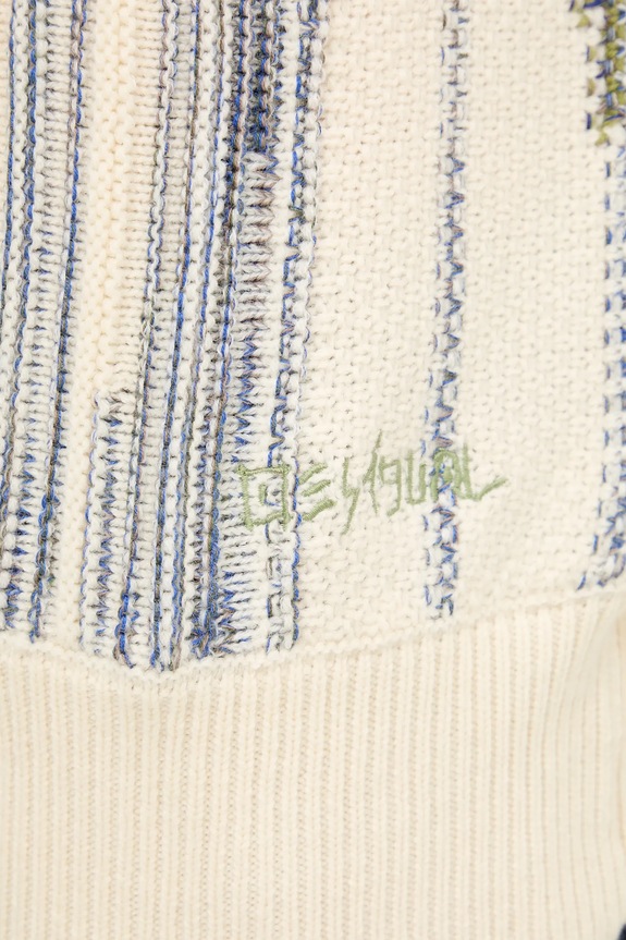 Πουλόβερ με προσθήκη μαλλιού Desigual ICE 25SMJF03 μπεζ