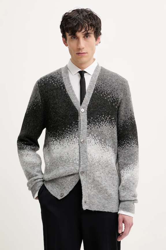 Desigual cardigan con aggiunta di lana MANCHESTER medio spessore grigio 25SMJF12