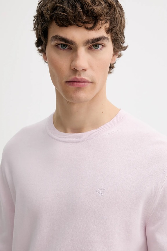 Calvin Klein maglione da uomo in cotone rosa LV040BM343