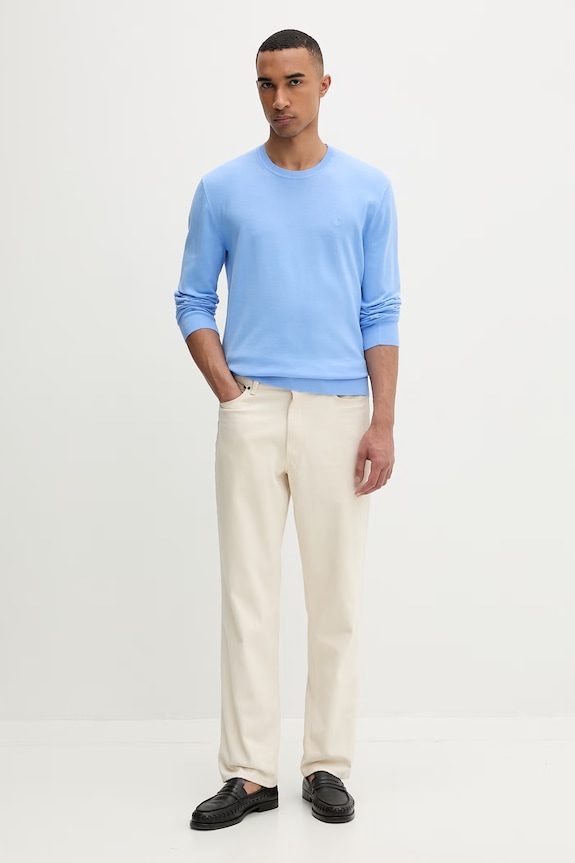 Calvin Klein pulóver férfi pamut LV040BM343 kék SS26