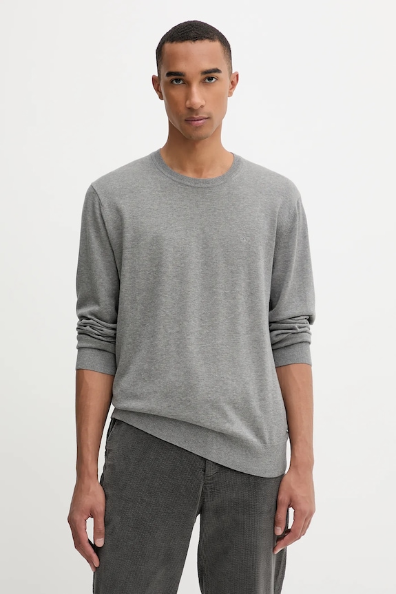 Calvin Klein pulover bărbați din bumbac subtiri gri LV040BM343