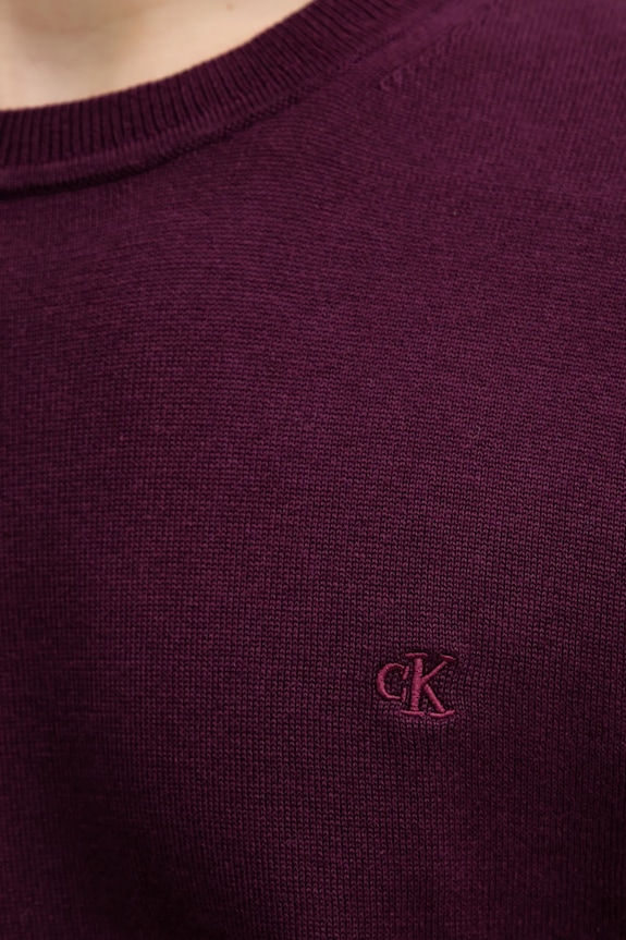 Calvin Klein pulover bărbătesc din bumbac LV040BM343 burgundia