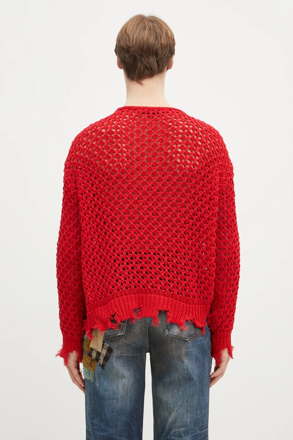 Abbigliamento Andersson Bell maglione Damaged Boatneck atb1240u rosso