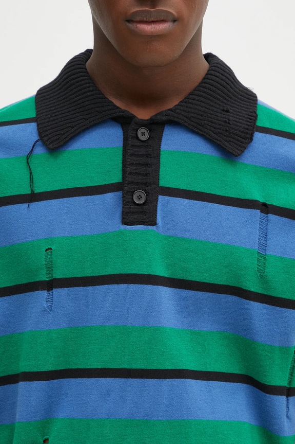 Svetr Andersson Bell Damaged Stripe Polo modrá atb1242m