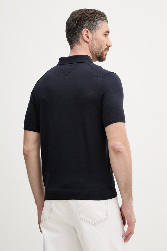 Odzież Tommy Hilfiger polo męskie bawełniane MW0MW37396 granatowy