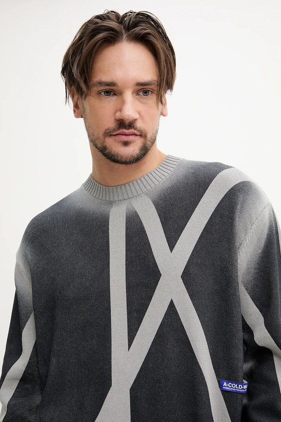 A-COLD-WALL* maglione in cotone grigio ACWMK196