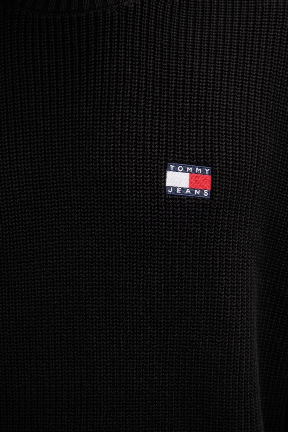 Tommy Jeans πουλόβερ ανδρικό βαμβακερό DM0DM20923 μαύρο