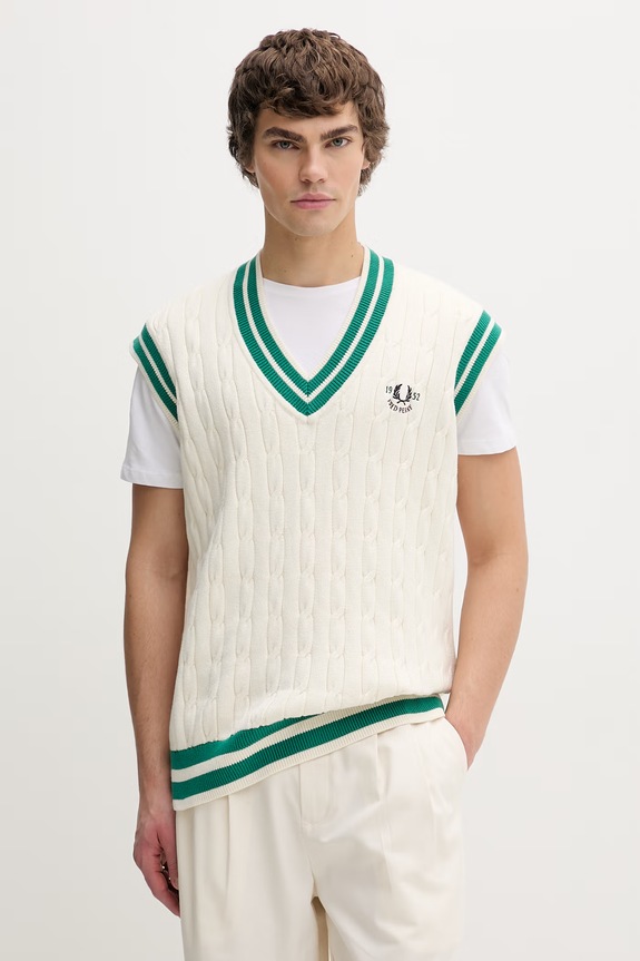 Fred Perry kamizelka szpic beżowy K9721.560
