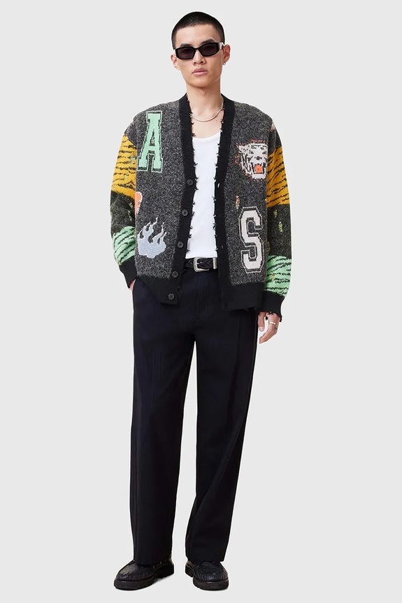 AllSaints kardigan z domieszką wełny AKKI M009KC