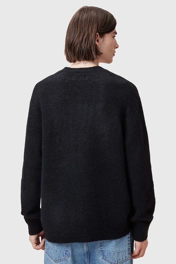 Odzież AllSaints sweter wełniany BUBBLE M023KC czarny