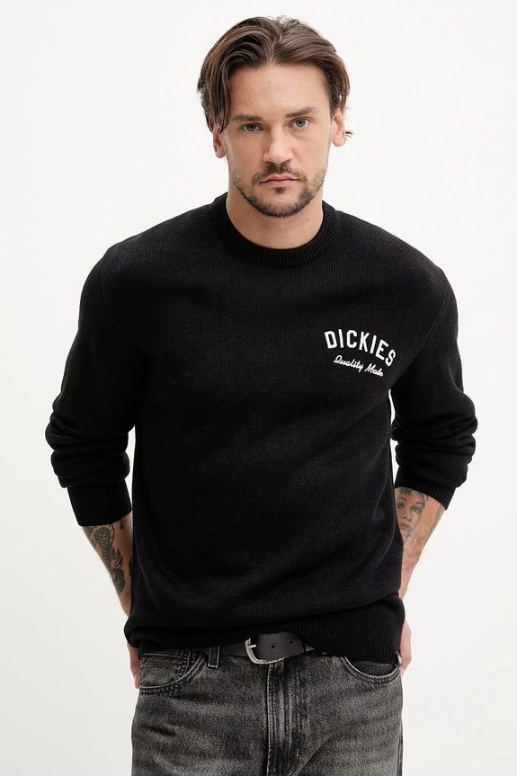 Πουλόβερ Dickies απλικέ μαύρο DK0A4Z7BBLK1