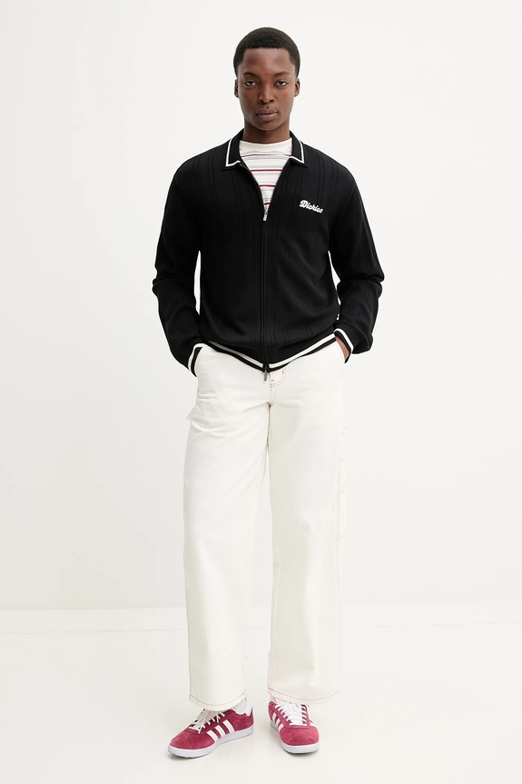 Dickies kardigan bawełniany DK0A4Z79BLK1 czarny SS25