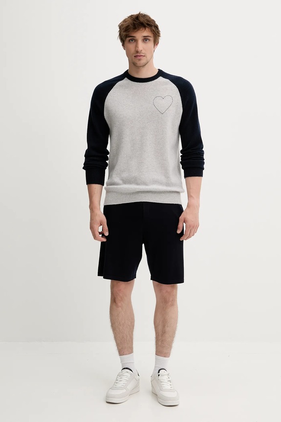 FROM FUTURE sweter kaszmirowy MPR02658 szary SS25
