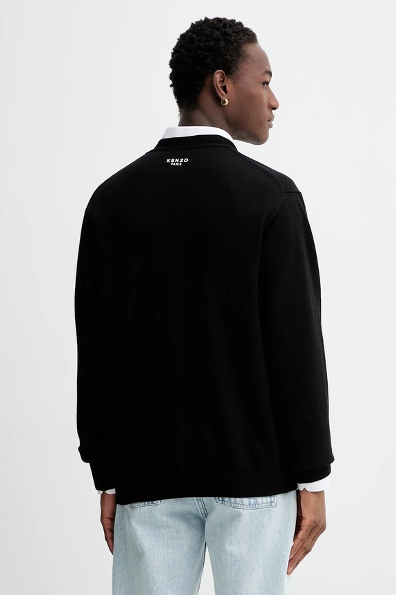 Îmbrăcăminte Kenzo cardigan din lana Pop FF55CA7263LB.99J negru