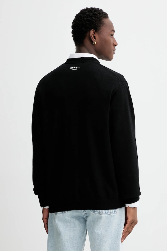 Îmbrăcăminte Kenzo cardigan din lana Pop FF55CA7263LB.99J negru
