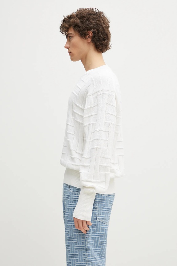 Bavlnený sveter Kenzo Weave FF55PU7083CB.02 biela SS25