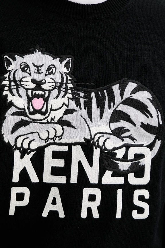 Kenzo sweter wełniany Happy Tiger FF55PU7273LD.99J czarny