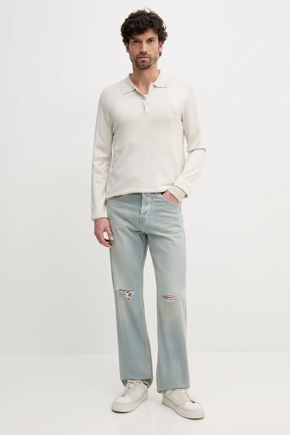 Lindbergh pulóver 30.800144.OFF.WHITE bézs SS25