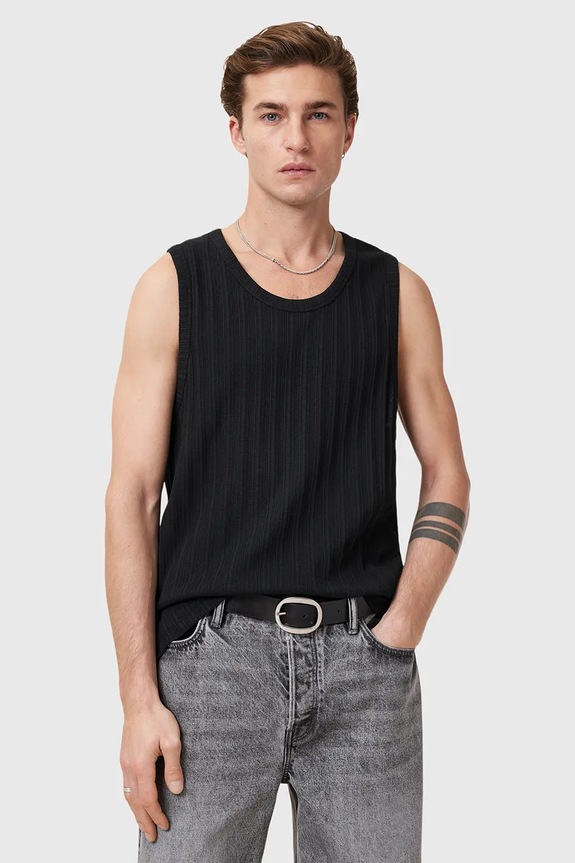 AllSaints t-shirt in cotone DENVER nero M003JC