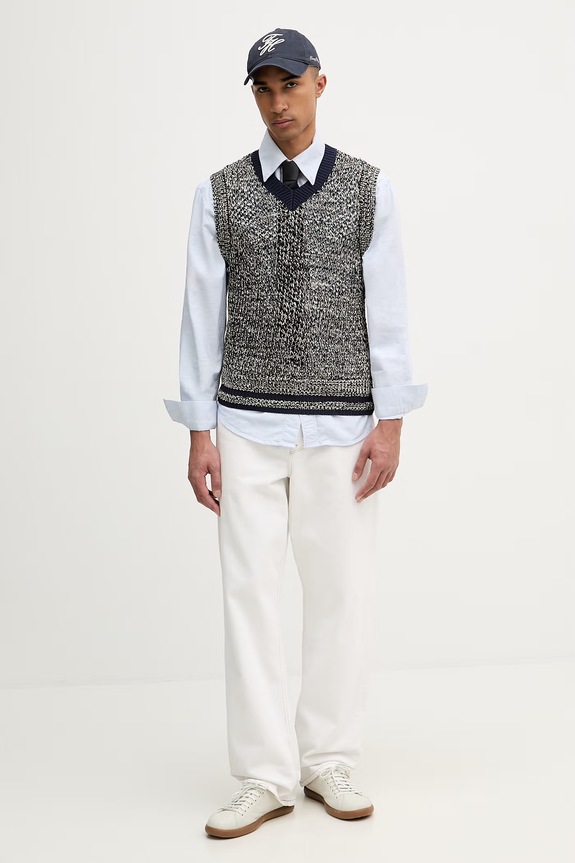 Vesta Wales Bonner Shade Knit US25KN31.KN04.5100 tmavomodrá SS25