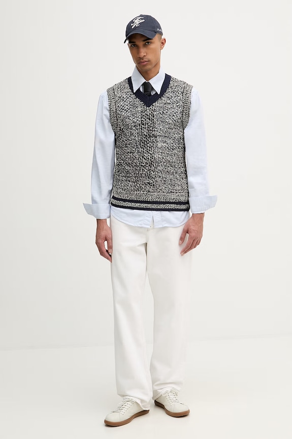 Vesta Wales Bonner Shade Knit US25KN31.KN04.5100 tmavomodrá SS25