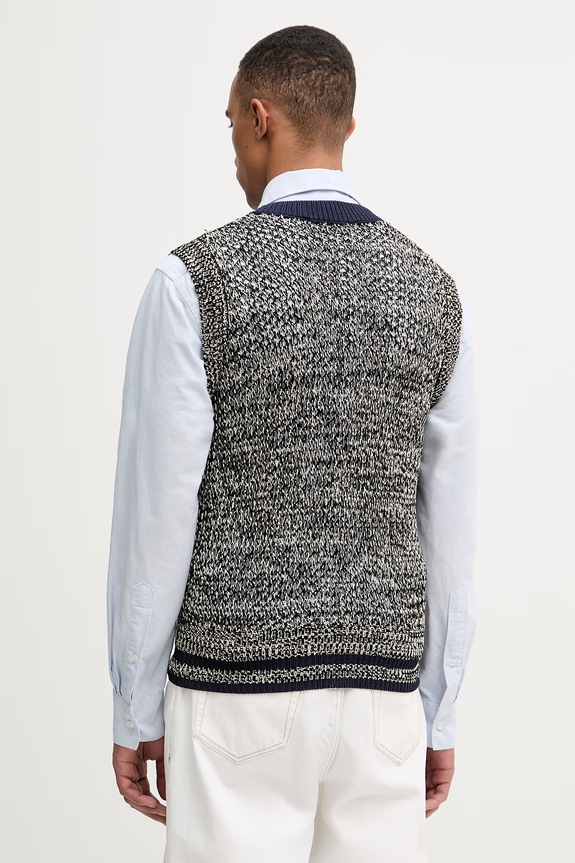 Oblečenie Vesta Wales Bonner Shade Knit US25KN31.KN04.5100 tmavomodrá