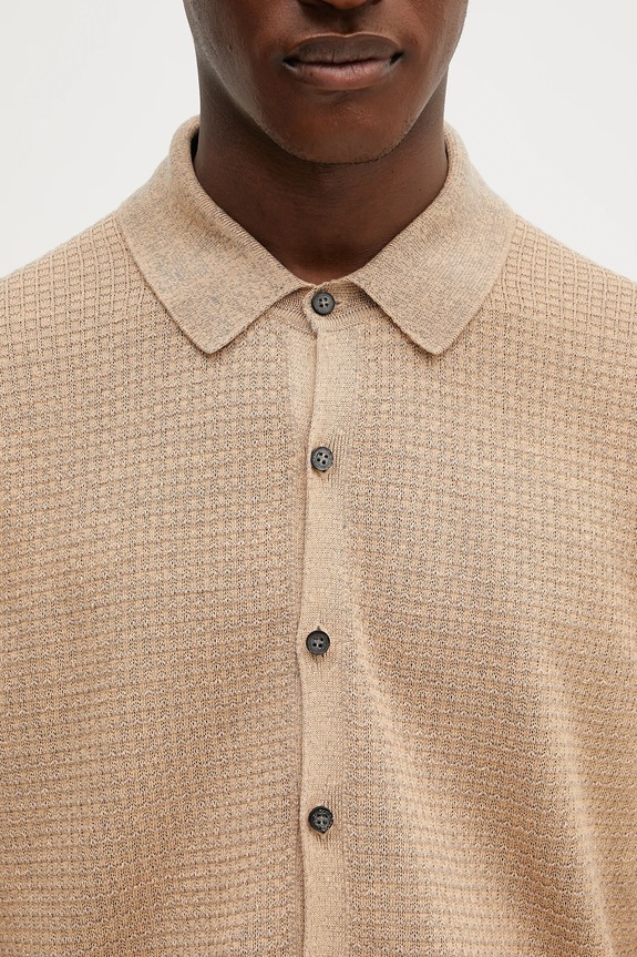 Paul Smith kardigan z domieszką lnu beżowy M1R.258Z.P02681