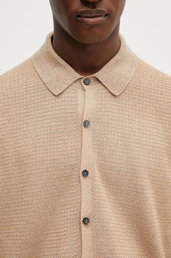 Kardigan se lněnou směsí Paul Smith béžová M1R.258Z.P02681