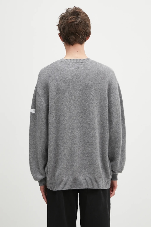 Îmbrăcăminte NEIGHBORHOOD pulover de cașmir Cashmere Crewneck Sweater 242NGNH.KNM01 gri